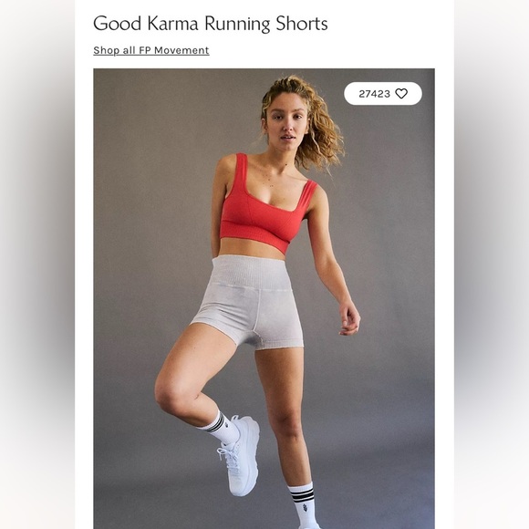 FP Movement by Free People Light Gray Athletic Shorts - Picture 2 of 4